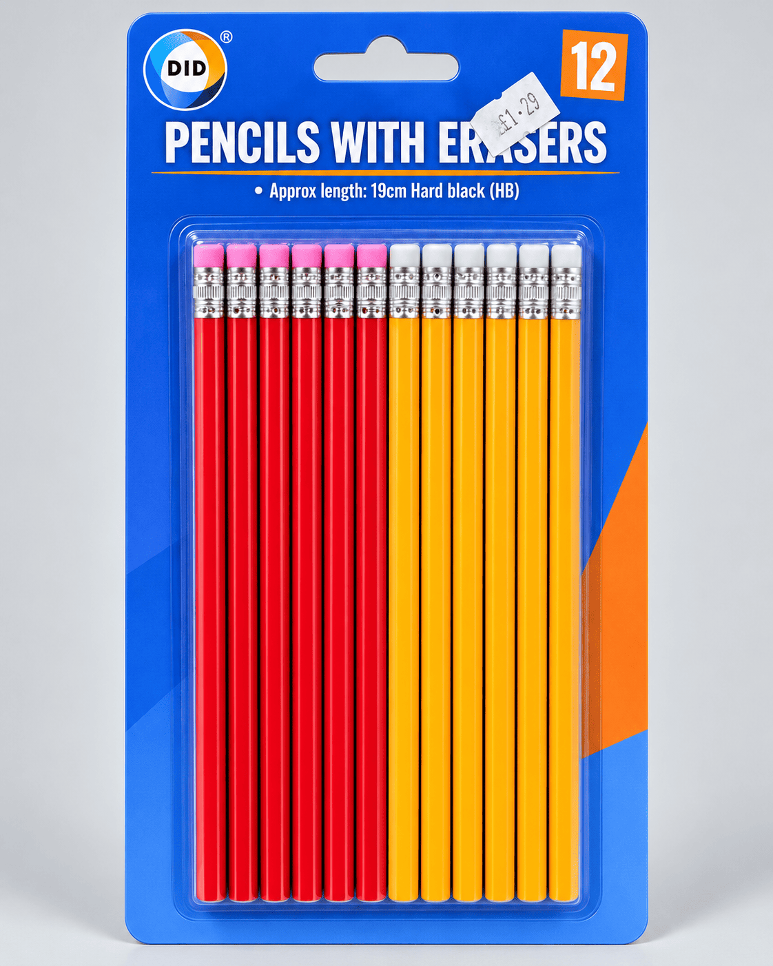 Pencils with Erasers x 12