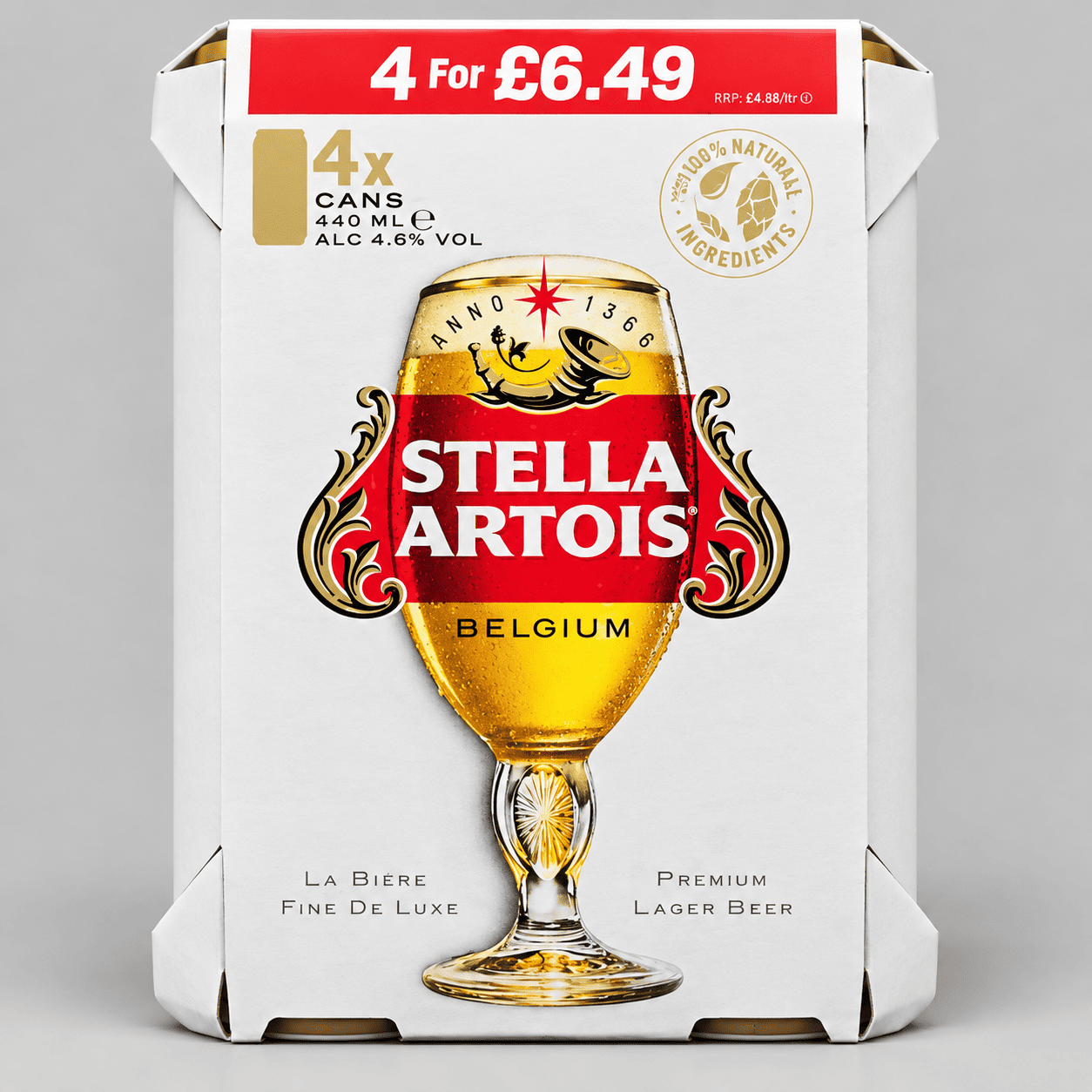 Stella Artois 4 × 440ml cans
