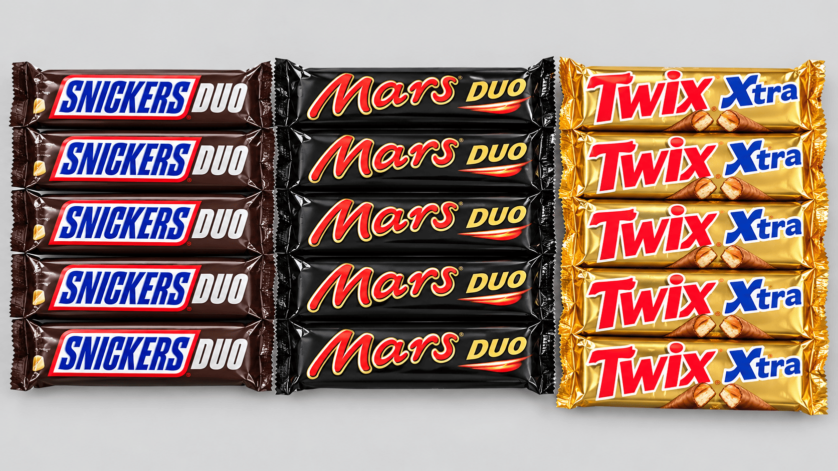 Mars Duo, Snickers Duo & Twix Xtra